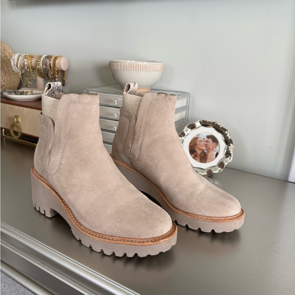Dolce Vita Light Beige Ankle Booties